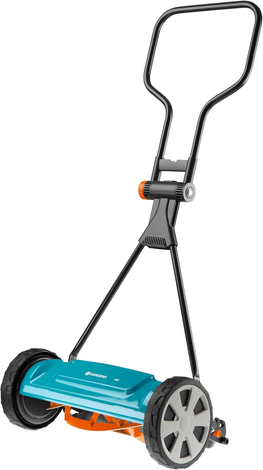 Gardena Classic Spindelmäher 400: Handrasenmäher mit 40cm Arbeitsbreite für bis zu 200 m² Rasenfläche, Messerwalze aus Qualitätsstahl