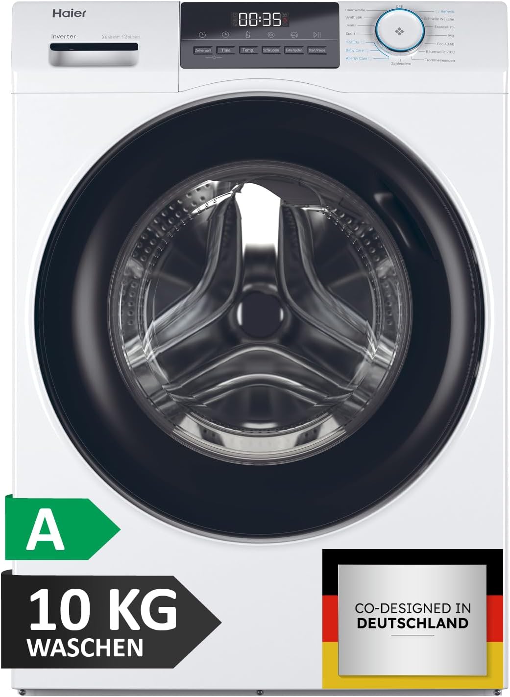 Haier Frontlader Waschmaschine 10kg I-PRO Serie 1 HW100-BP14929