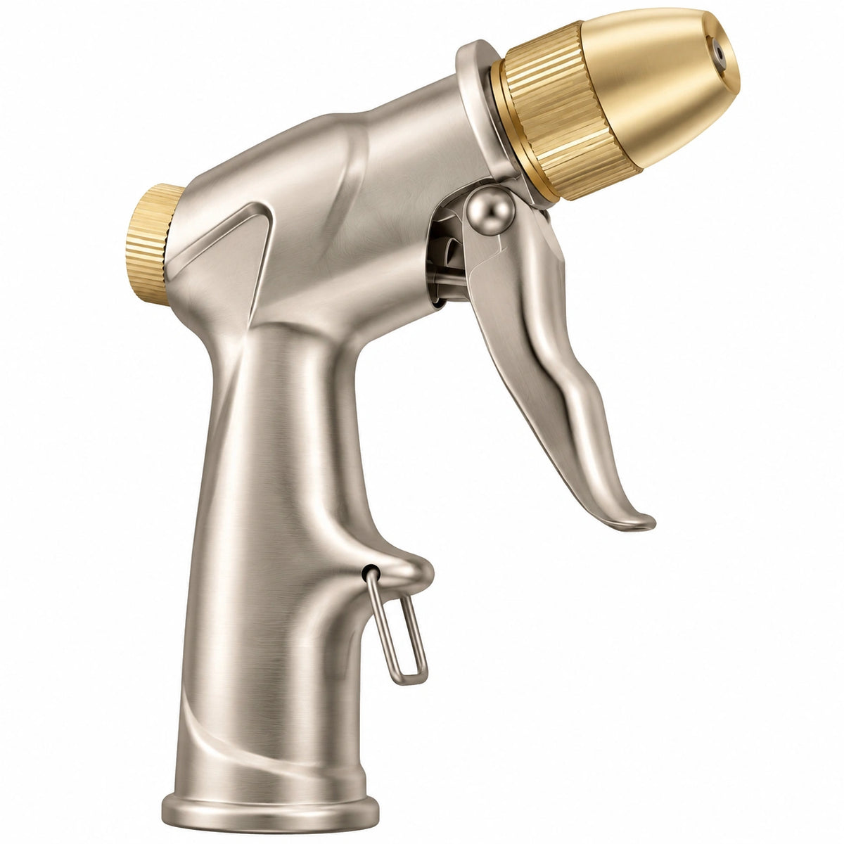 Gartenbrause 19 cm x 15 cm aus Metall silber/gold verstellbar