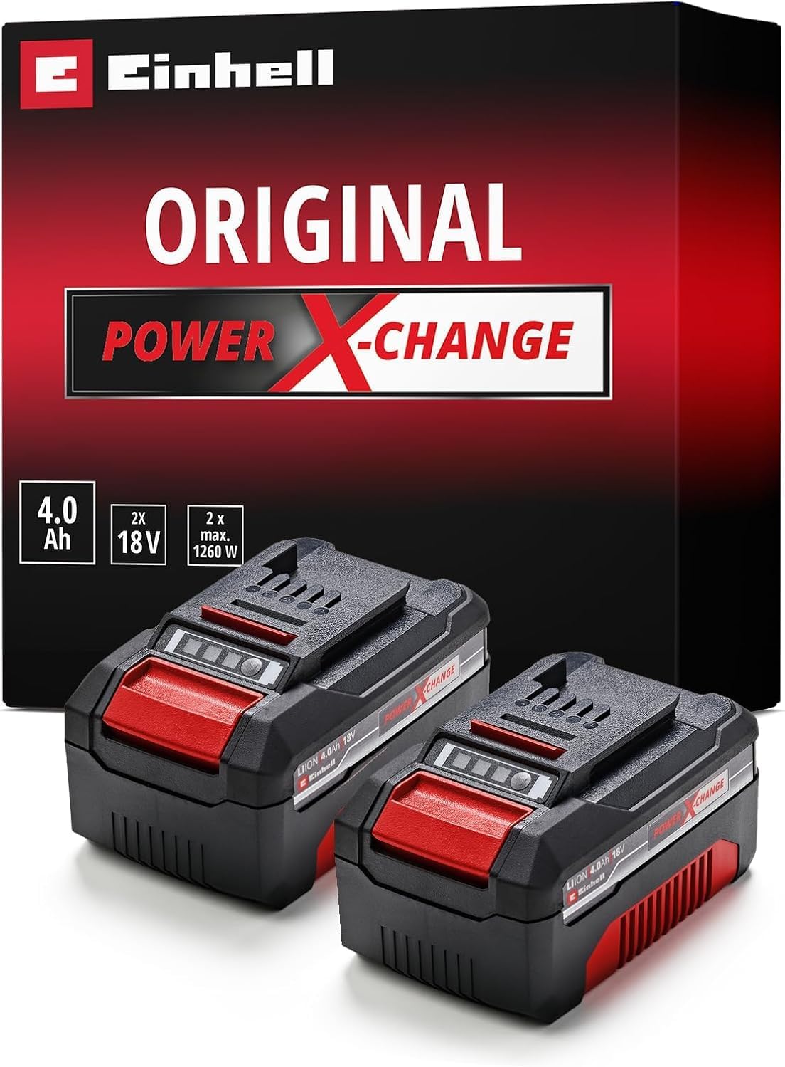 Einhell Original Akku-Twinpack PXC 18 V 4,0 Ah