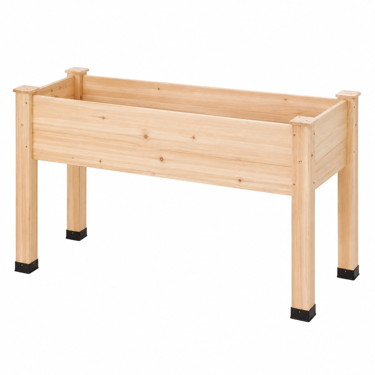 Hochbeet 120 x 60 x 80 cm aus Holz Natur - freistehend für Garten und Balkon