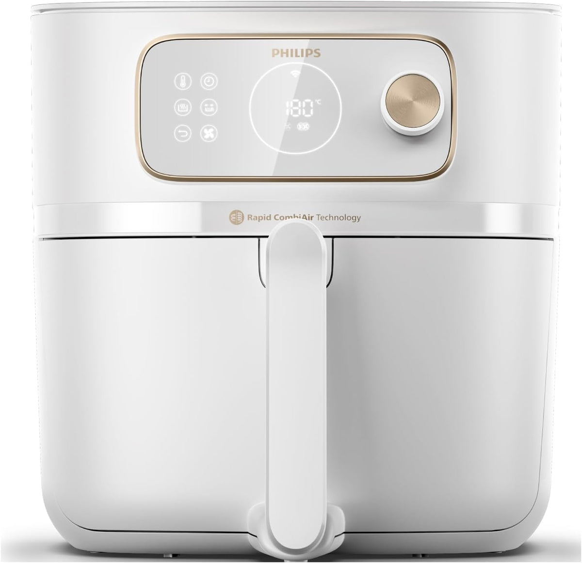 Philips Airfryer Combi 7000-Serie XXL, 22-in-1-Heißluftfritteuse, Weiß (HD9876/25), 8,3 l (2 kg), 99% weniger Fettzugabe** mit Rapid CombiAir