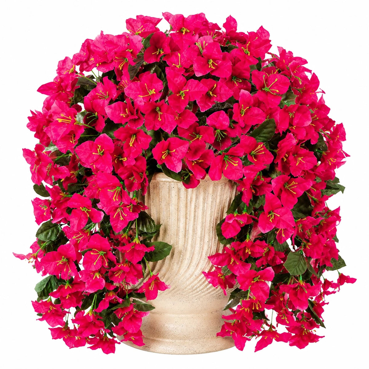 Künstliche Bougainvillea Topfpflanze 75 cm Kunststoff Pink mit Keramiktopf für Innenräume