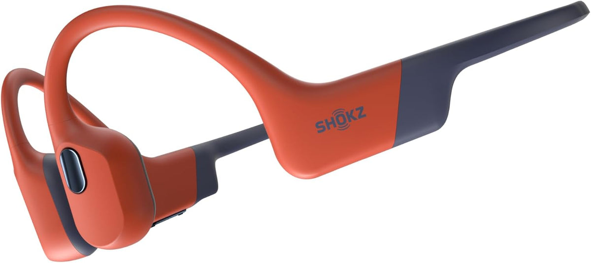 SHOKZ OpenSwim Pro Knochenschall-Schwimmkopfhörer, 32 GB MP3 Player, Rot