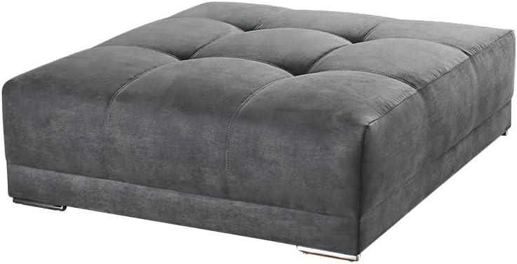 luma-Home 15139/ Polsterhocker XXL, Federkernpolsterung, Grau