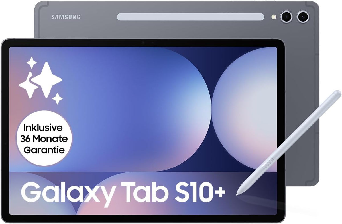 Samsung Galaxy Tab S10+ AI Tablet, Android Tablet, 12 GB RAM, 256 GB Speicher, AMOLED-Display, Antireflexionsbeschichtung, Inkl. S Pen, WiFi