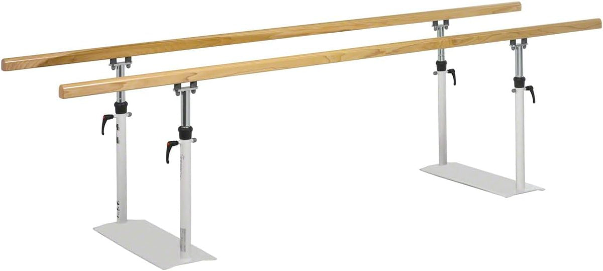Sport-Tec Gehbarren Standard 3 m aus Holz, höhenverstellbar 75–108 cm, Holmenabstand 30–58,5 cm, bis 140 kg belastbar, Stabiler Stahlrahmen