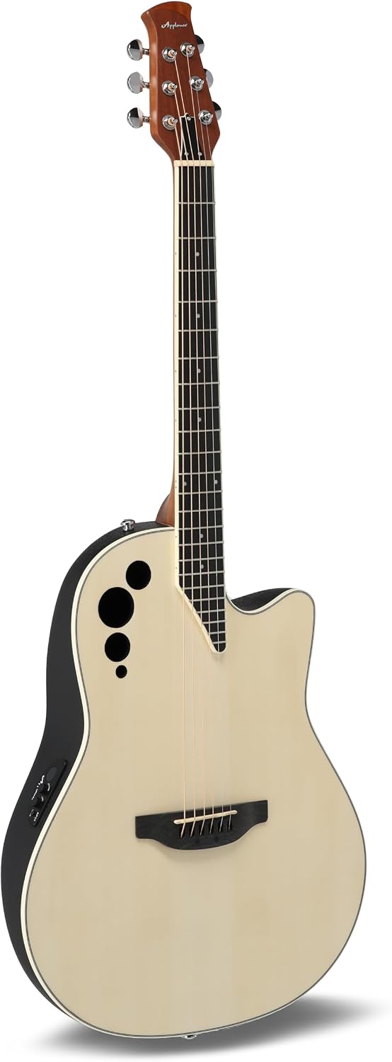 Applause E-Akustikgitarre Spirit, AP2T Preamp + Tuner, AAE-044-4S, selektierte Fichtendecke, Mid-depth Lyrachord Body, Cutaway, Natur