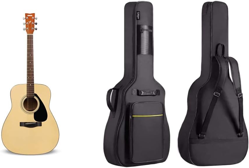 Yamaha F310 Westerngitarre natur - Hochwertige Dreadnought-Akustikgitarre & CAHAYA Gitarrentasche Akustikgitarre Gig Bag Guitar Case wasserdicht