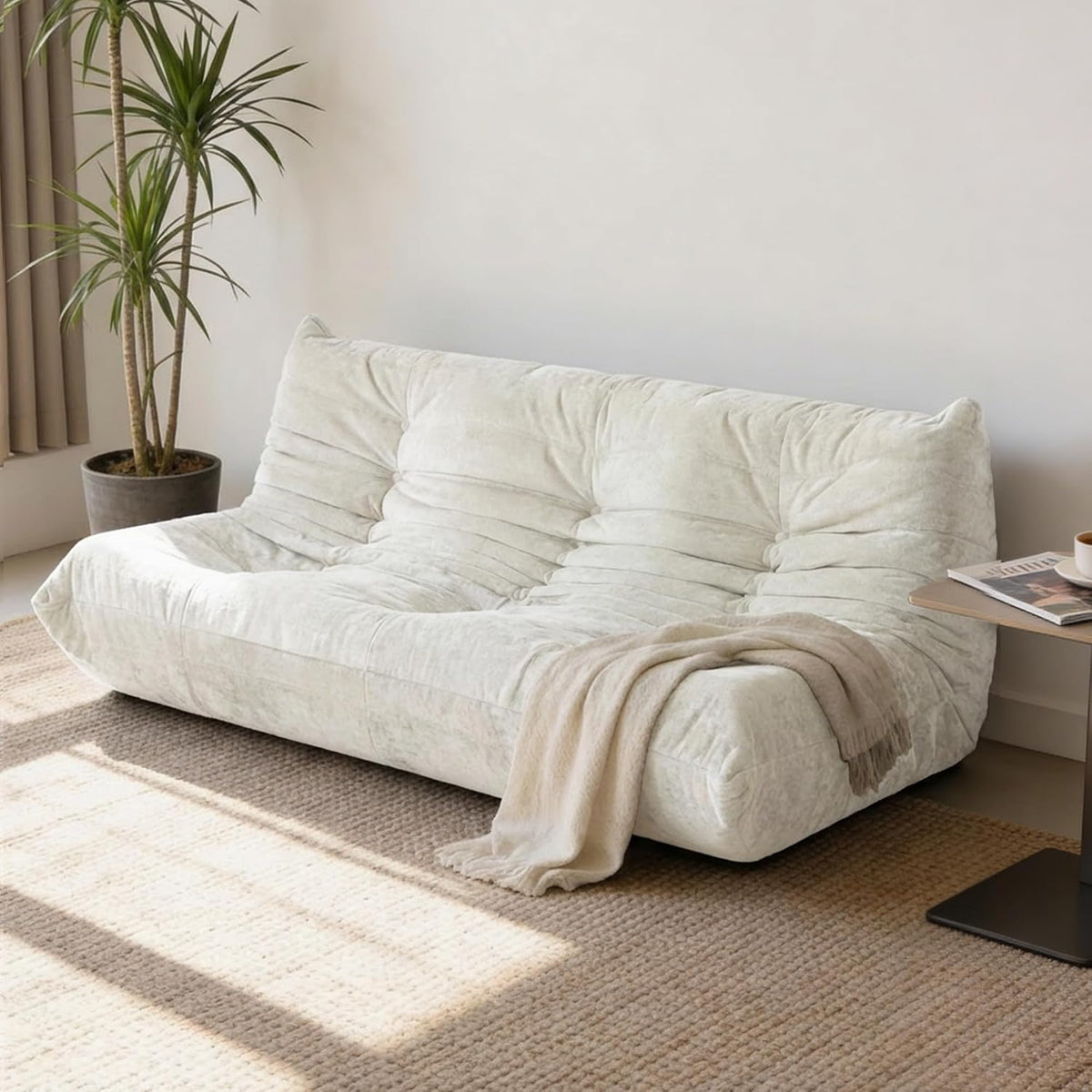 Upvilla Boneless Couch, Ohne Montage Schaumstoff-Sofa & Lesesofa, Sitzsack Sofa für Wohnzimmer, bequemes Bodensofa mit Ergonomischem Design, Apartment