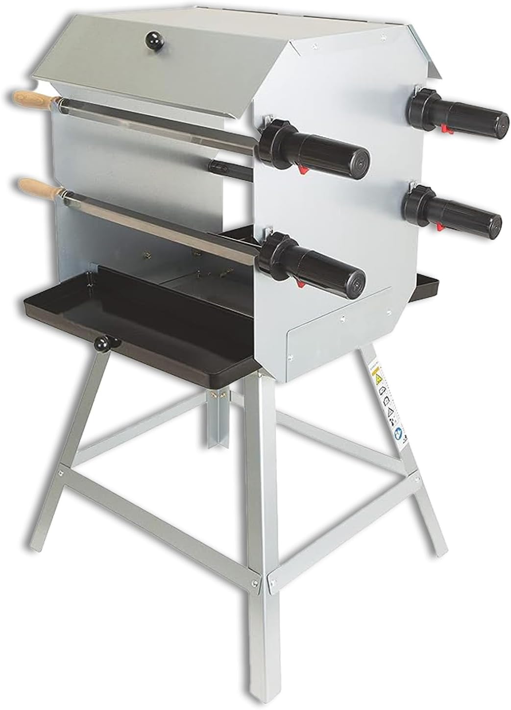 ACTIVA Mutzbratengrill I Premium Mangal Grill inkl. inkl. batteriebetriebem Motor & Spieße I Robuster Holzgrill für ein einzigartiges Grillerlebnis