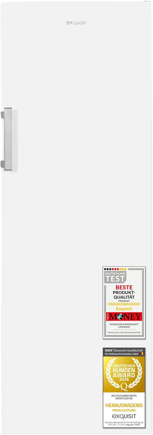 Exquisit GS5271-NF-H-040E Gefrierschrank, 204 l No Frost Gefriergerät Weiß