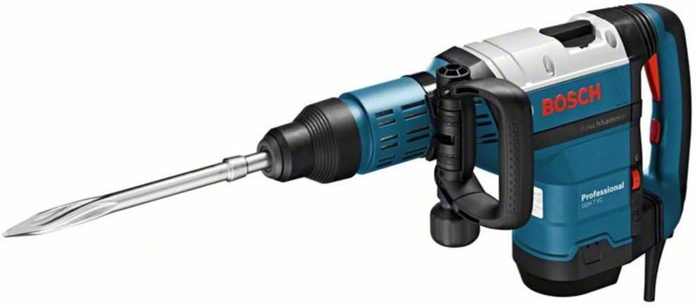 Bosch Professional Schlaghammer GSH 7 VC (inkl. Zusatzhandgriff, 400mm, Fetttube, Maschinentuch, 1x Spitzmeißel, SDS max, RTec Speed, Handwerkoffer)