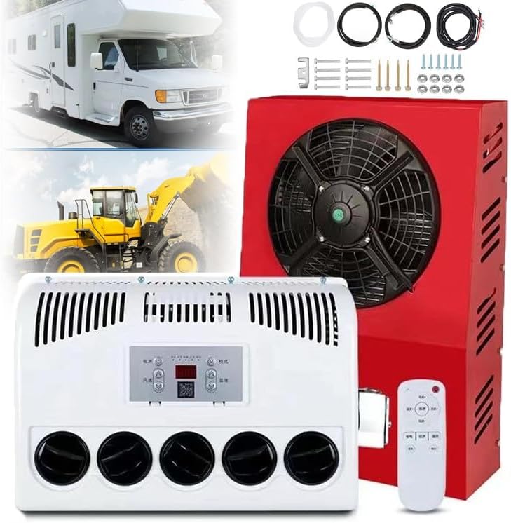 Split-RV-Klimaanlage, elektrische Kabine AC für große LKWs, schnelle Kühlung & geräuscharm, Anhänger, Camper, Wohnwagen