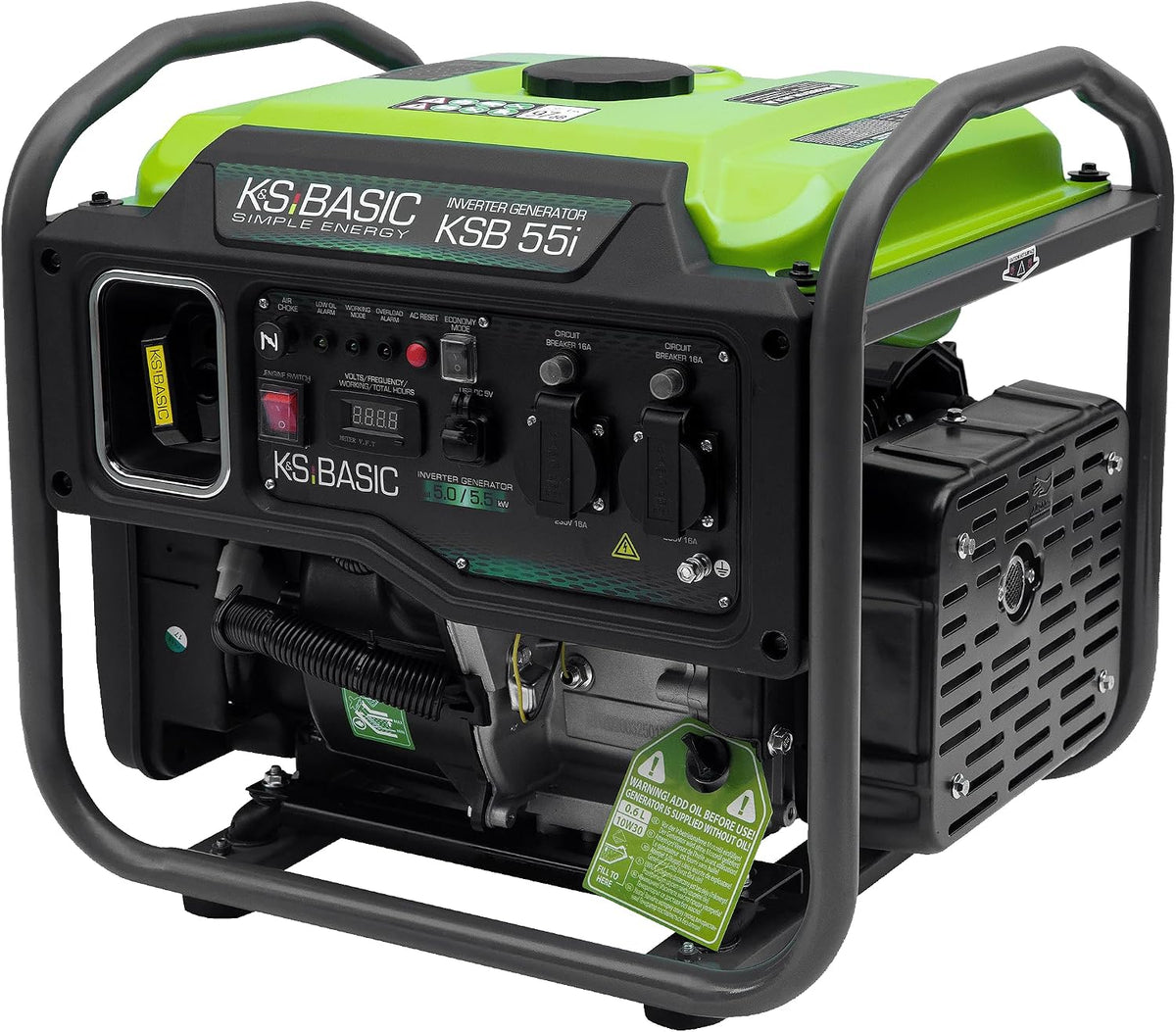 K&S BASIC 55i Inverter-Generator 5000 W, stromerzeuger Benzin, Stromaggregat