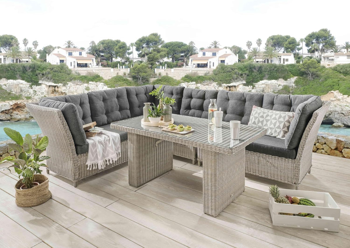 Destiny Loungeset Palma Riviera Deluxe Vintage Weiß Aufstellmaß: 220x270cm