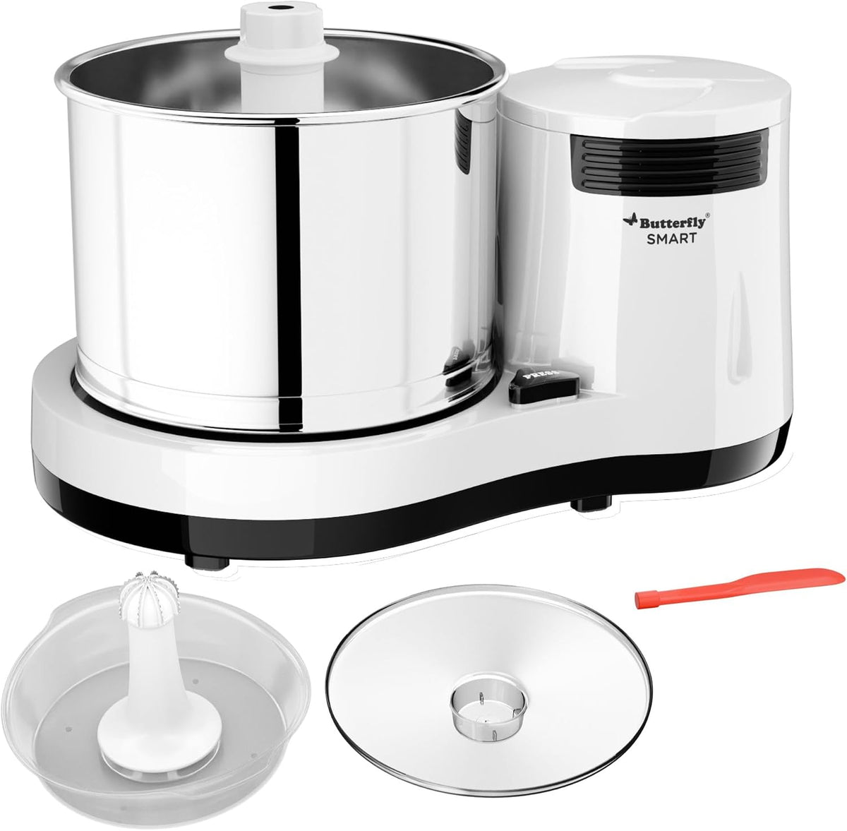 Butterfly Smart Nassmühle mit Kokosnuss-Schaber, 2 Liter (indischer Stecker)