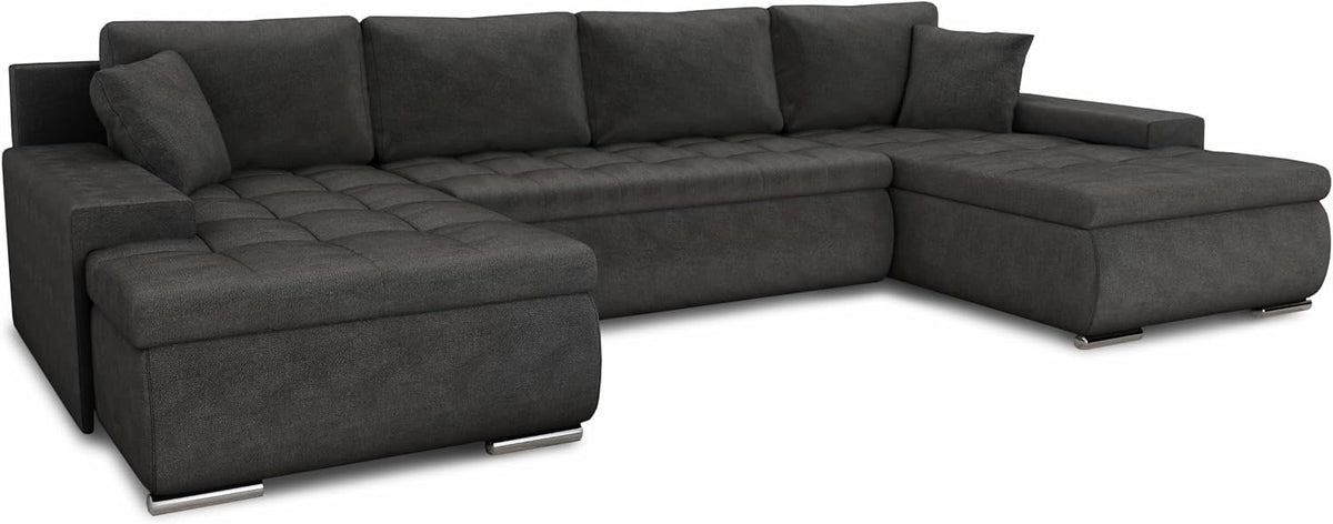 Sofnet Wohnlandschaft mit Schlaffunktion Faris U-Form, Big Sofa, Schlafsofa mit Bettkasten, Couchgranitur mit Bettfunktion, Couch