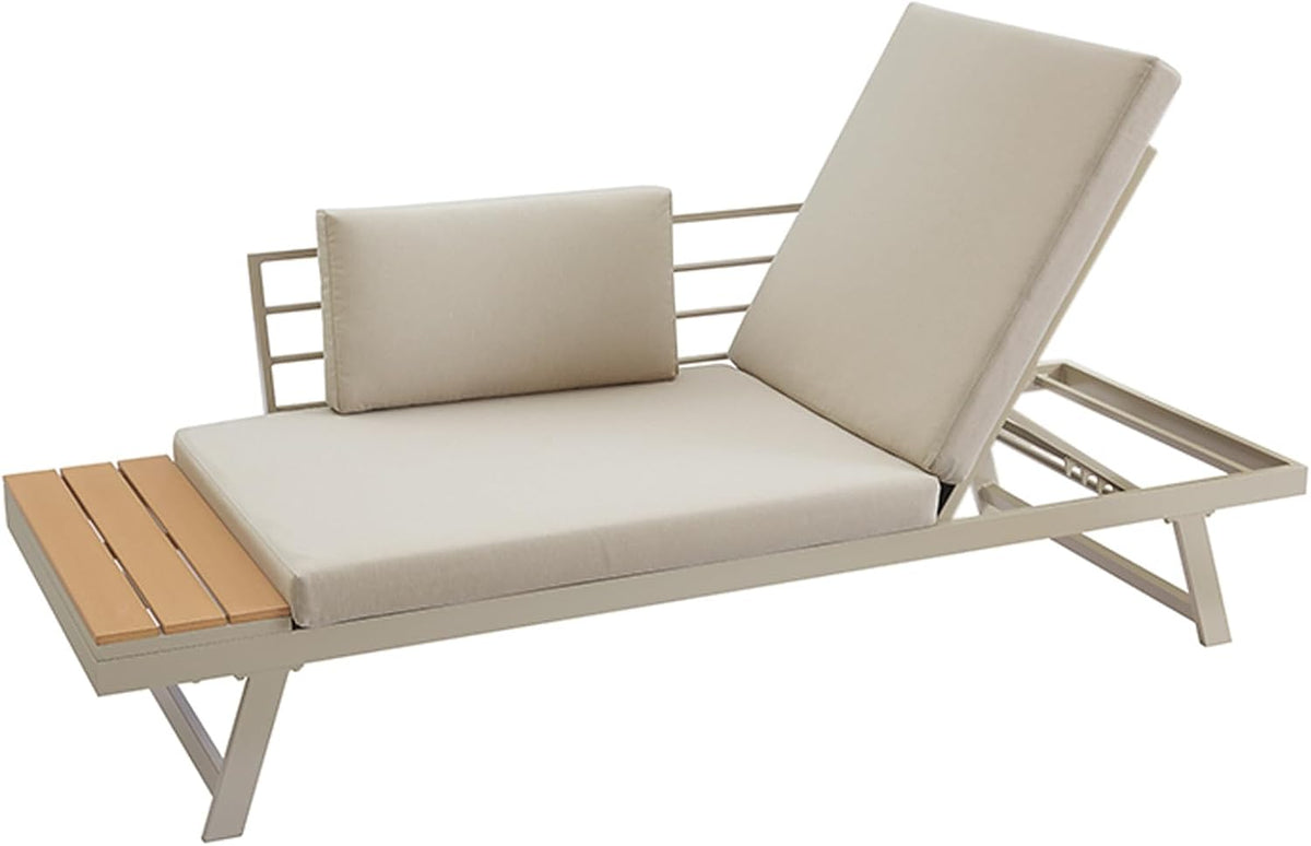 Gartenlounge MODULAR MIAMI, 230cm, champagner greige, Aluminium WPC
