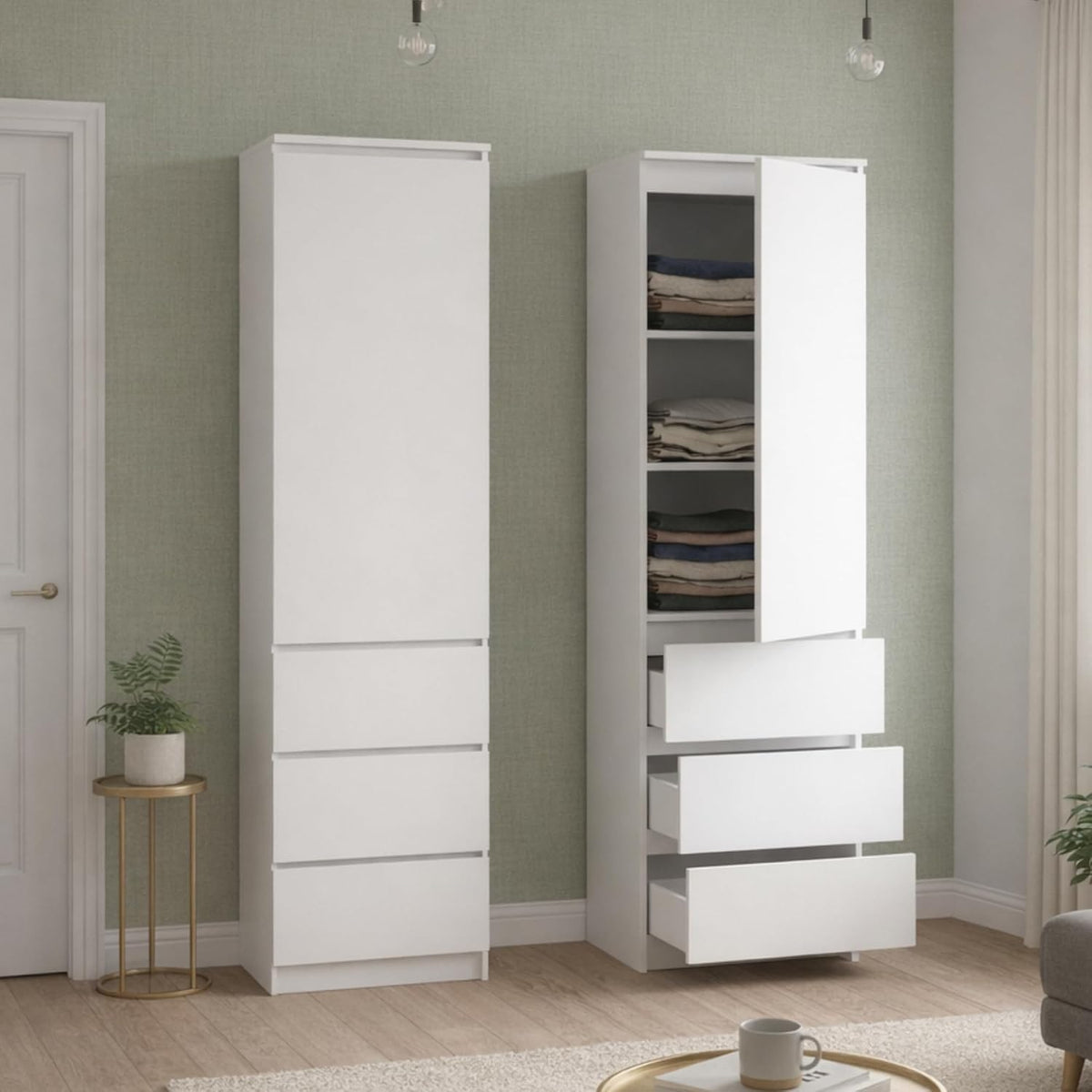 Home Collective Kleiderschrank, Garderobenschrank in Weiß