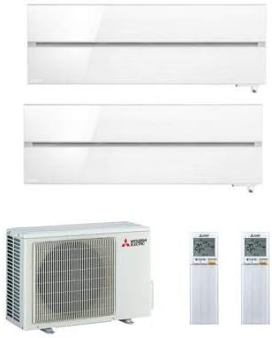 Klimaanlage Dual Split Inverter 9000 + 12000 BTU, Energieeffizienzklasse A+++/A+, Luftentfeuchter-Funktion, Kirigamine MSZLN-VGB E1