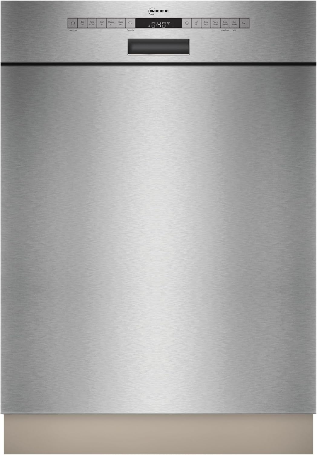 NEFF S125ECS15E, Smarter Unterbau Geschirrspüler 60 cm, Spülmaschine Made in Germany, starke Reinigung mit Chef 70°C, N 50, Besteckschublade, Open Dry