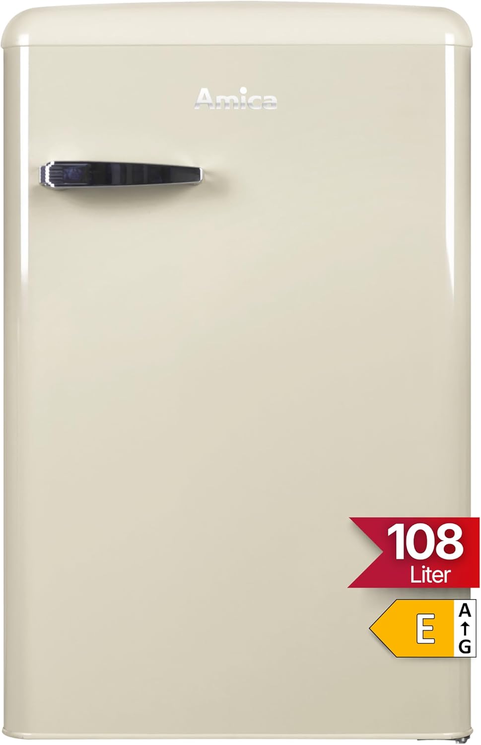 Amica Retro Kühl-Gefrierkombination 108 L 87,5 x 55 x 61,5 cm KS 15615 B