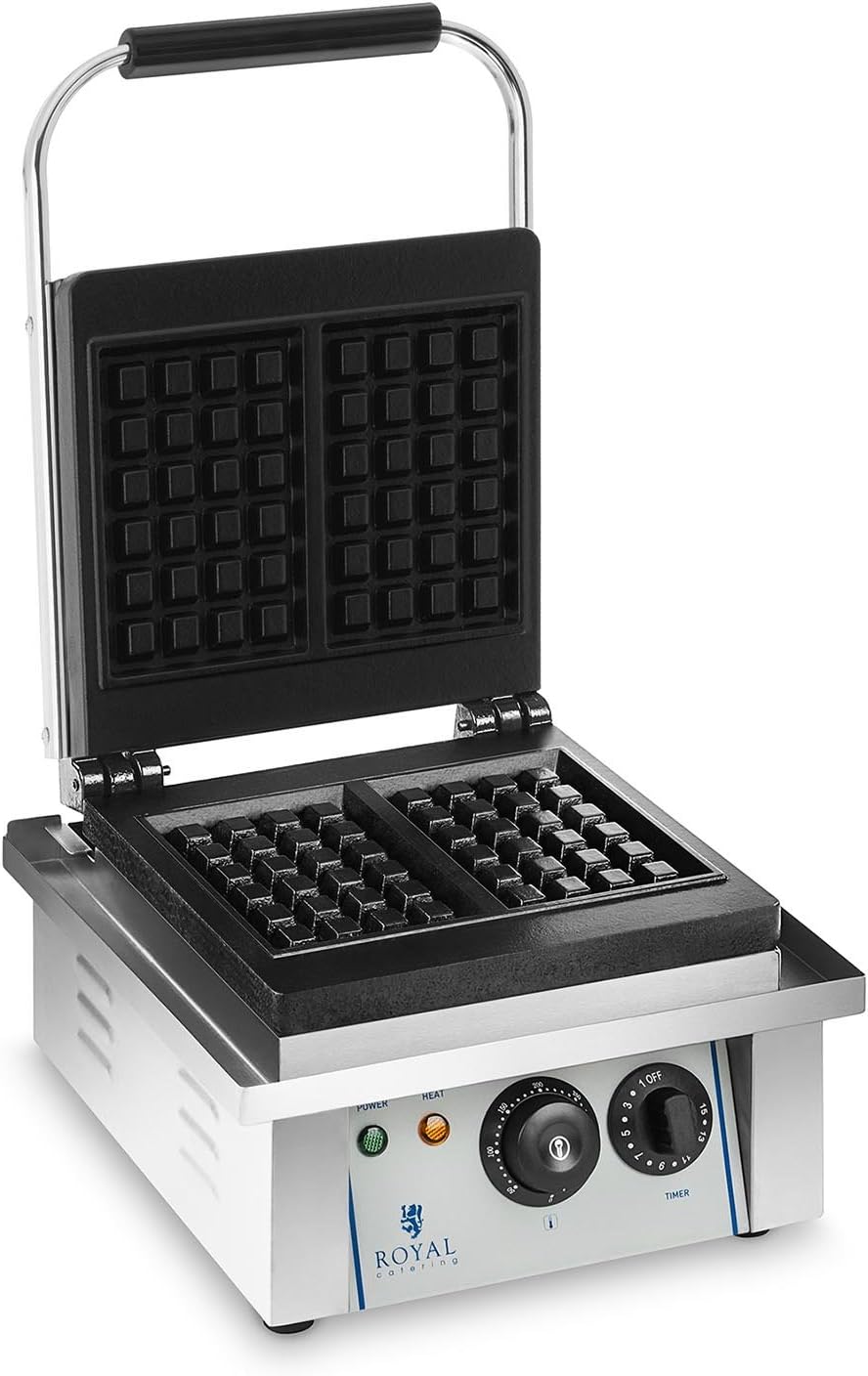 Royal Catering, 37 x 32 x 50 cm, 2.000 W, 10 x 17 cm Waffel, Waffeleisen Waffelautomat