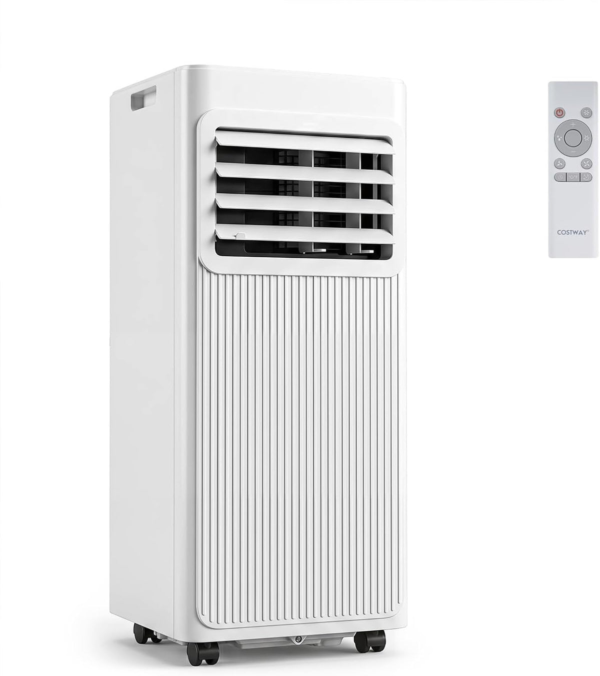 GYMAX Klimaanlage Mobil, 24h-Timer, Klimaanlage mit Abluftschlauch, 3 in 1 Klimagerät mit Heizfunktion, für Räume bis 33 m² (9000), WiFi & App