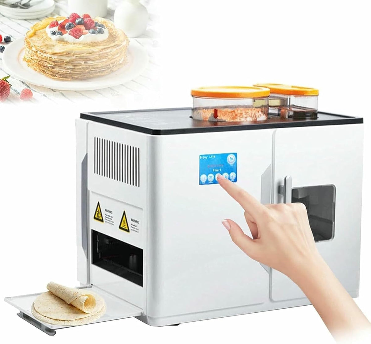 Vollautomatischer Roti- Und Chapati-Maker, 110v / 220v, Machen Sie 8 Köstliche Flachbröte Und Pitas In Einem Gehen Mit Einem, Tastenbedienung