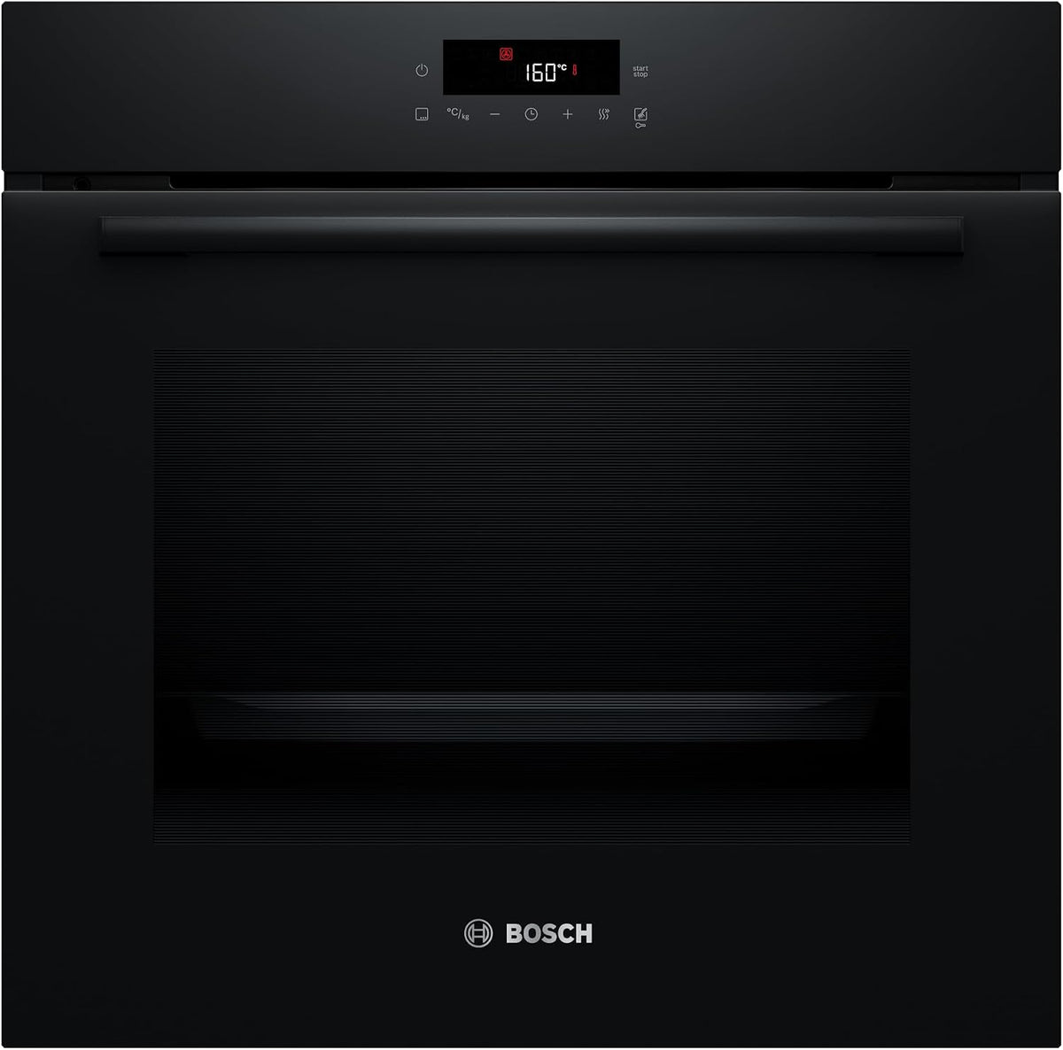 Bosch HBA571BB4 Serie 2 Einbau-Backofen, 60 x 60 cm, 71 Liter Garraum, Pyrolyse-Selbstreinigung, AutoPilot 10 Programme, 3D-Heißluft, Elektrisch