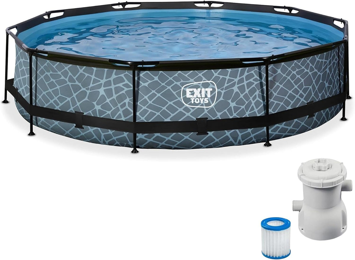 Wood Pool ø360x76cm mit Filterpumpe