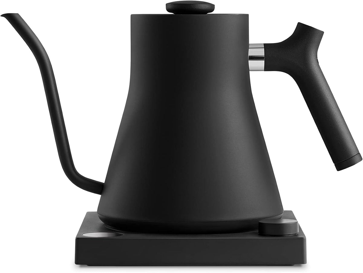 Fellow Stagg EKG Elektrischer Schwanenhals-Wasserkessel, Kanne für Filterkaffee und Tee, Wasserkocher aus Edelstahl, Mattschwarz