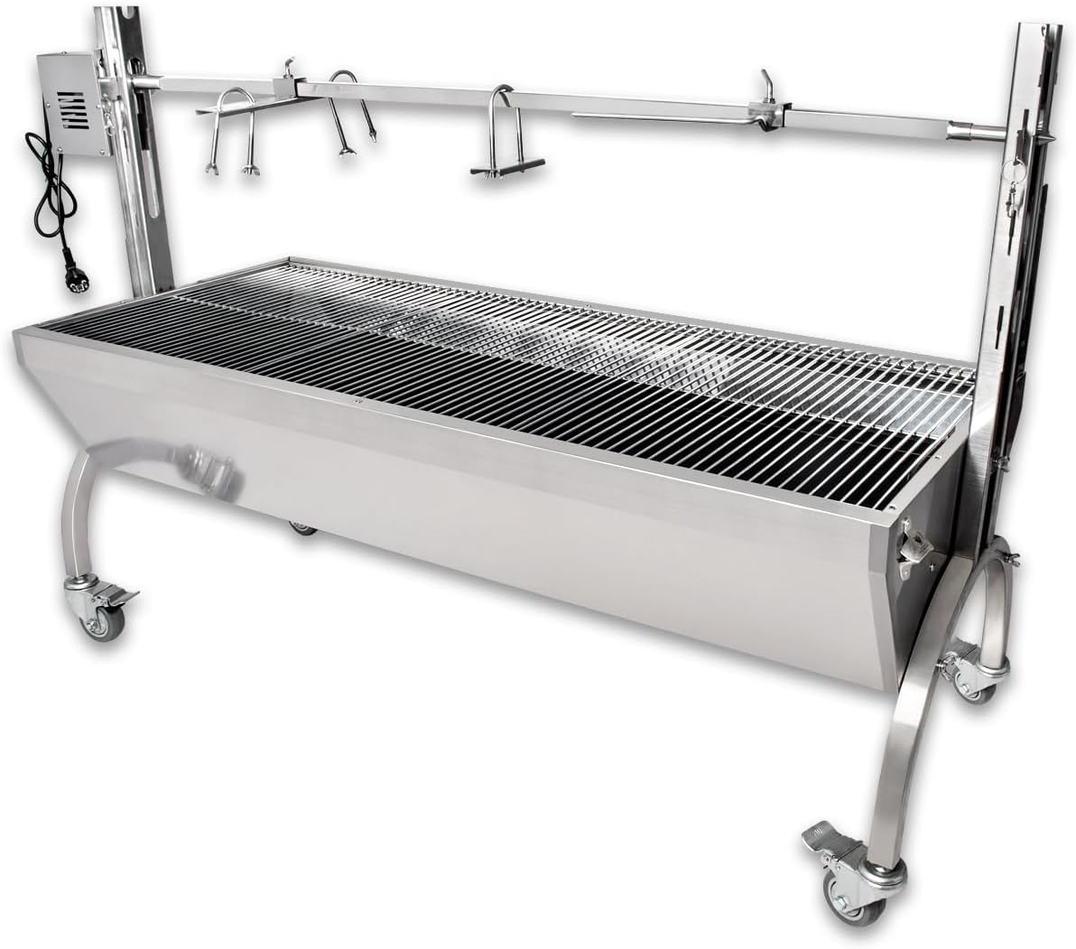 Beeketal 'BSG150' Profi Spanferkelgrill mit Grillmotor und höhenverstellbarem Drehspieß