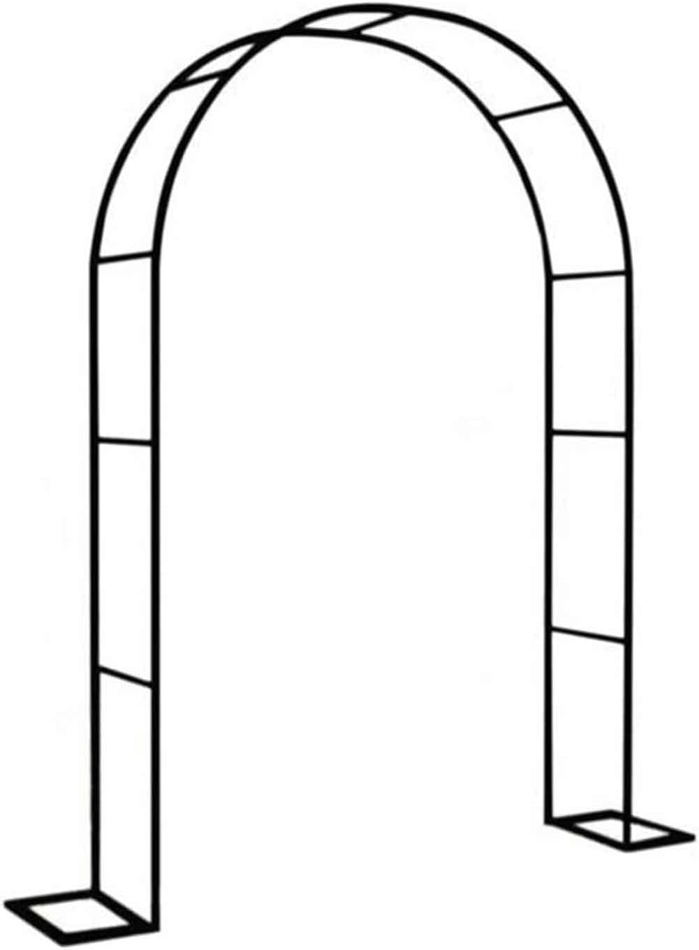 Gartenbogen aus schwarzem Metall, 120–350 cm, B 3 m x H 2,2 m, Pergola-Spalier für Kletterpflanzen, wetterfest, Hochzeitslaube