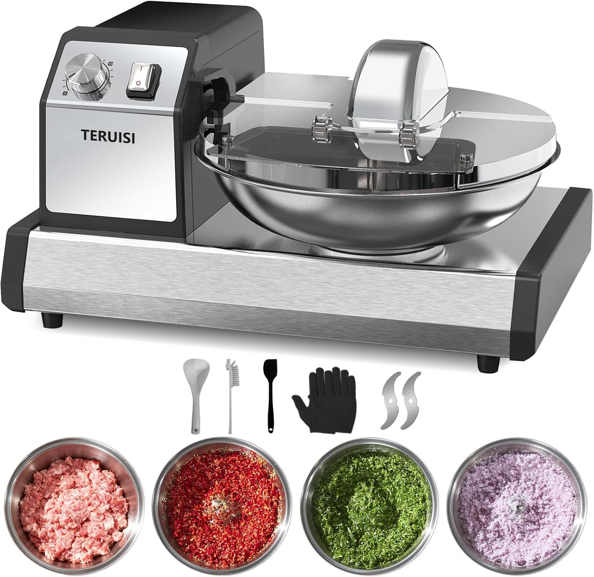 Gewerbliche Küchenmaschine, 250W, 5,7L Edelstahlschüssel