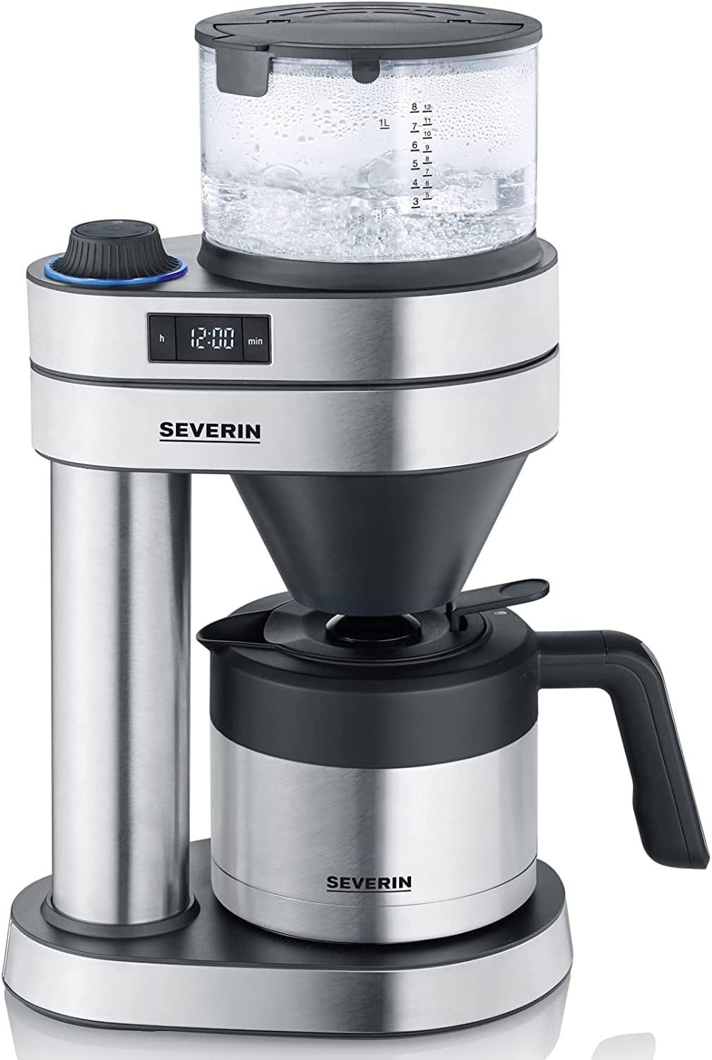 SEVERIN Filterkaffeemaschine 'Caprice' mit Thermokanne, Kaffeemaschine mit Timer, 1l, Kaffeebereiter für bis zu 8 Tassen, wie von Hand aufgebrüht