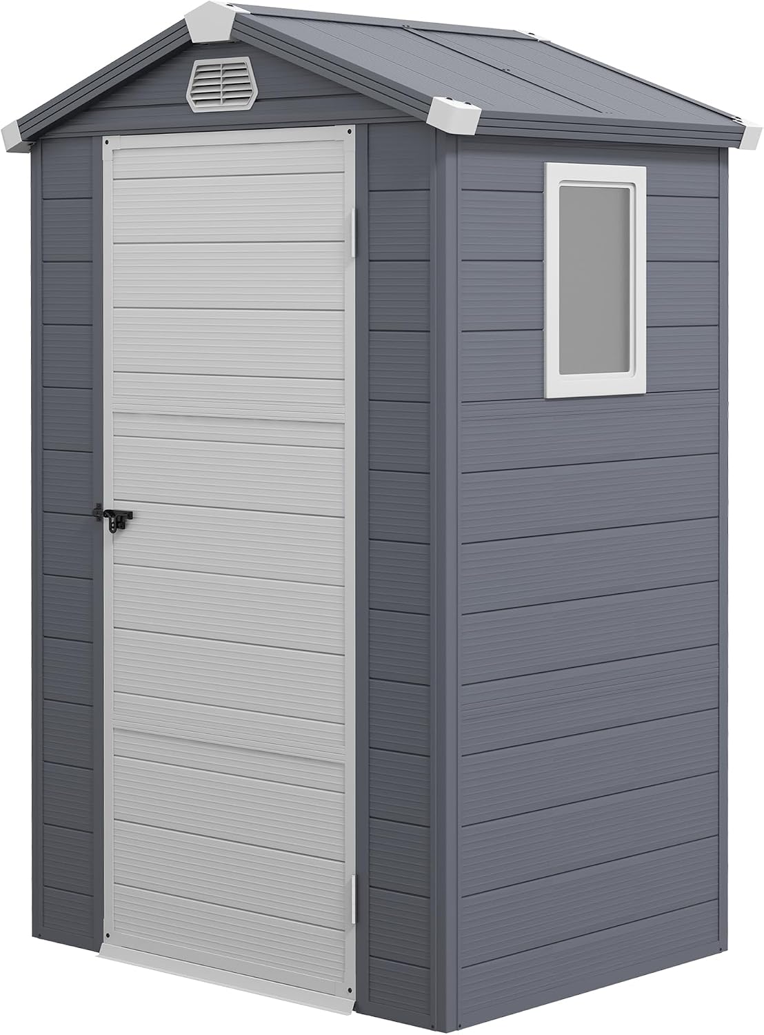 Outsunny Gerätehaus 1,1m² mit Satteldach 133 x 102 x 208 cm Dunkelgrau
