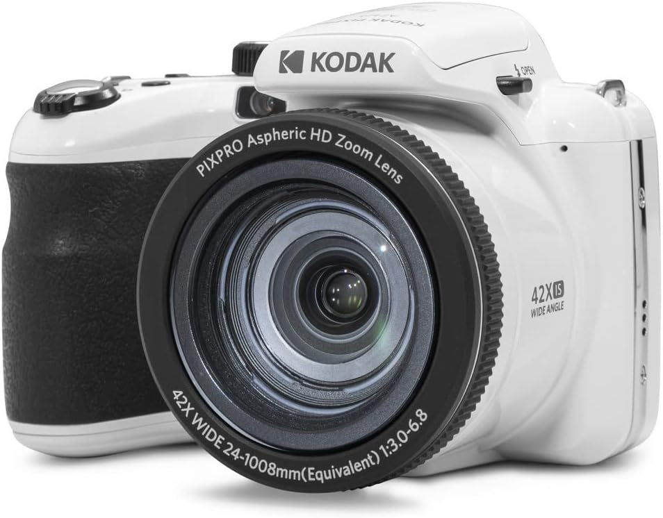 KODAK Pixpro Astro Zoom AZ425, 3-Zoll-LCD, Full HD 1080p Video, 24 mm Weitwinkel, Digitale Bridge-Kamera, 42X optischer Zoom, 20 Megapixel, Rot