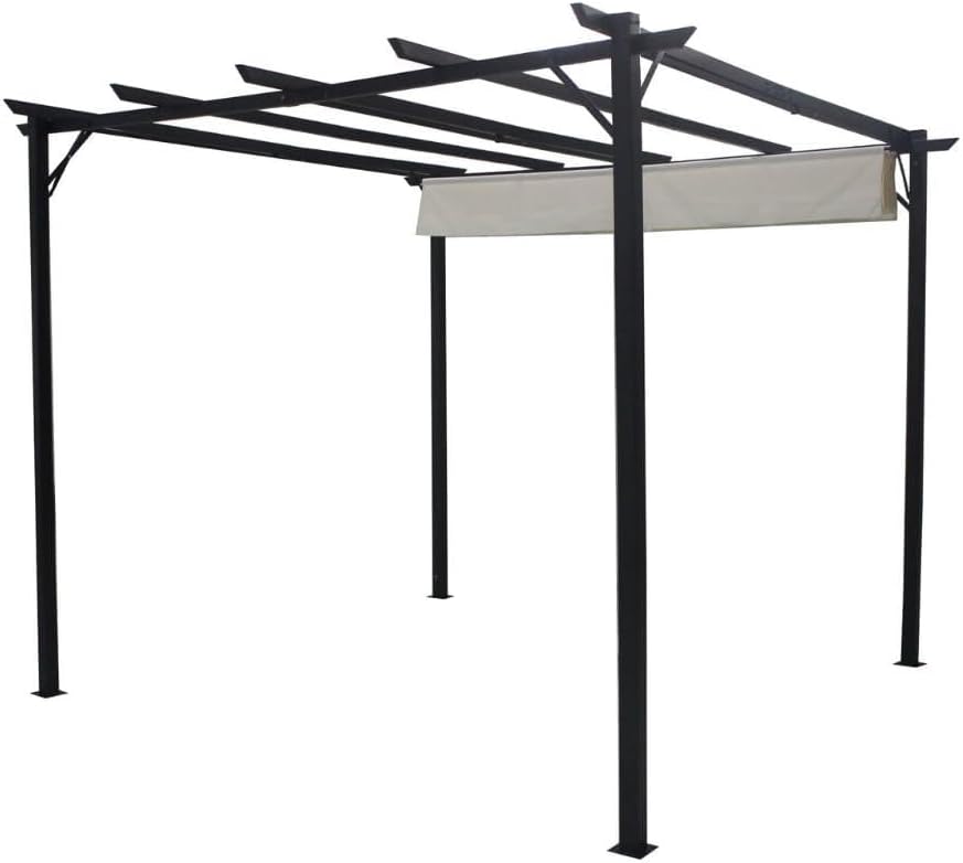 Pergola 3x3m Khaki/Schwarz