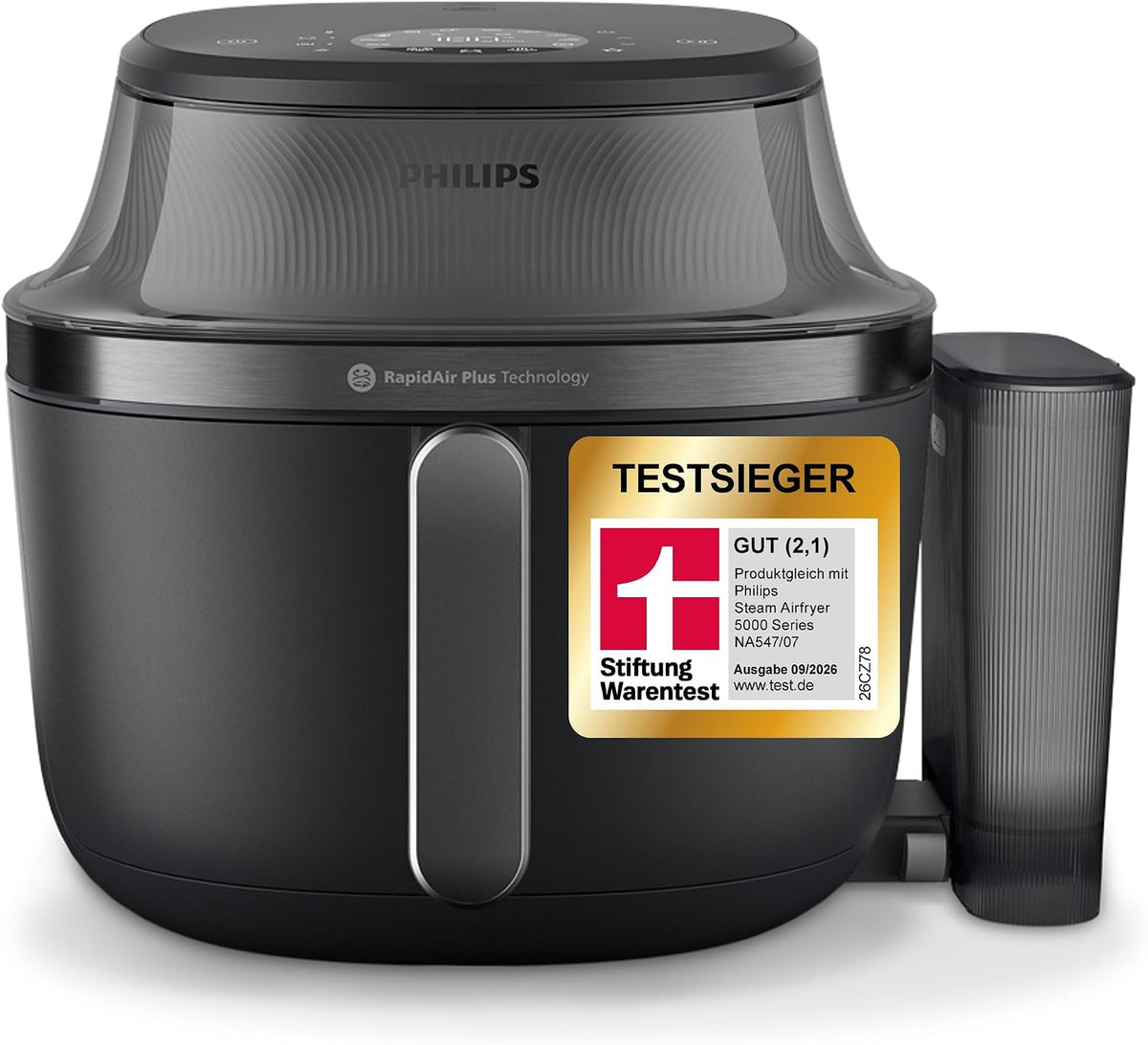 Philips Steam Airfryer 5000 Serie Heißluftfritteuse, 7,2 L, Schwarz