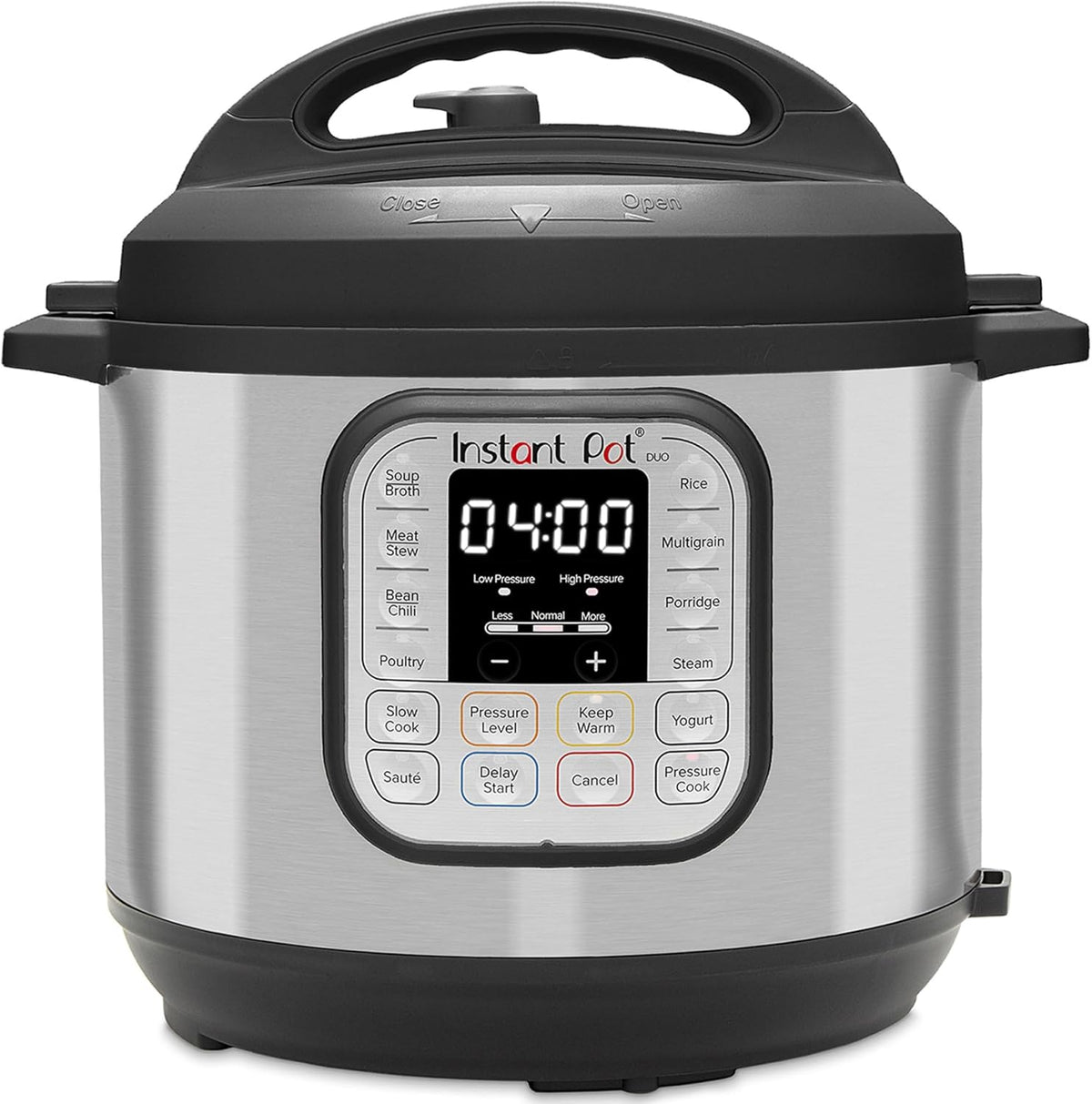 Instant Pot Duo 80 Elektro-Multikocher 1200 W, 7,6L, Edelstahl, Schnellkochtopf, Schongarer, Reiskocher, Sautierpfanne, Joghurtbereiter, Silber