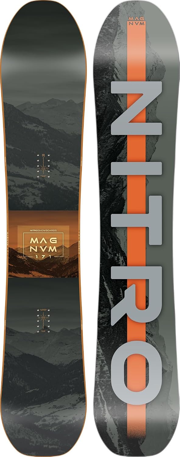 Nitro Snowboards Herren Magnum BRD´25, für große Füße, Allmountainboard, Directional, Cam-Out Camber, All-Terrain, Freeride, Wide
