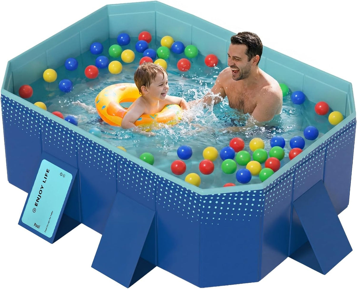 Planschbecken Foldable Pool, mittelgroße Haustiere (180 * 135 * 50cm), Abnehmbarer Pool, geeignet für Kinder, Kinderpool, tragbarer Hundepool