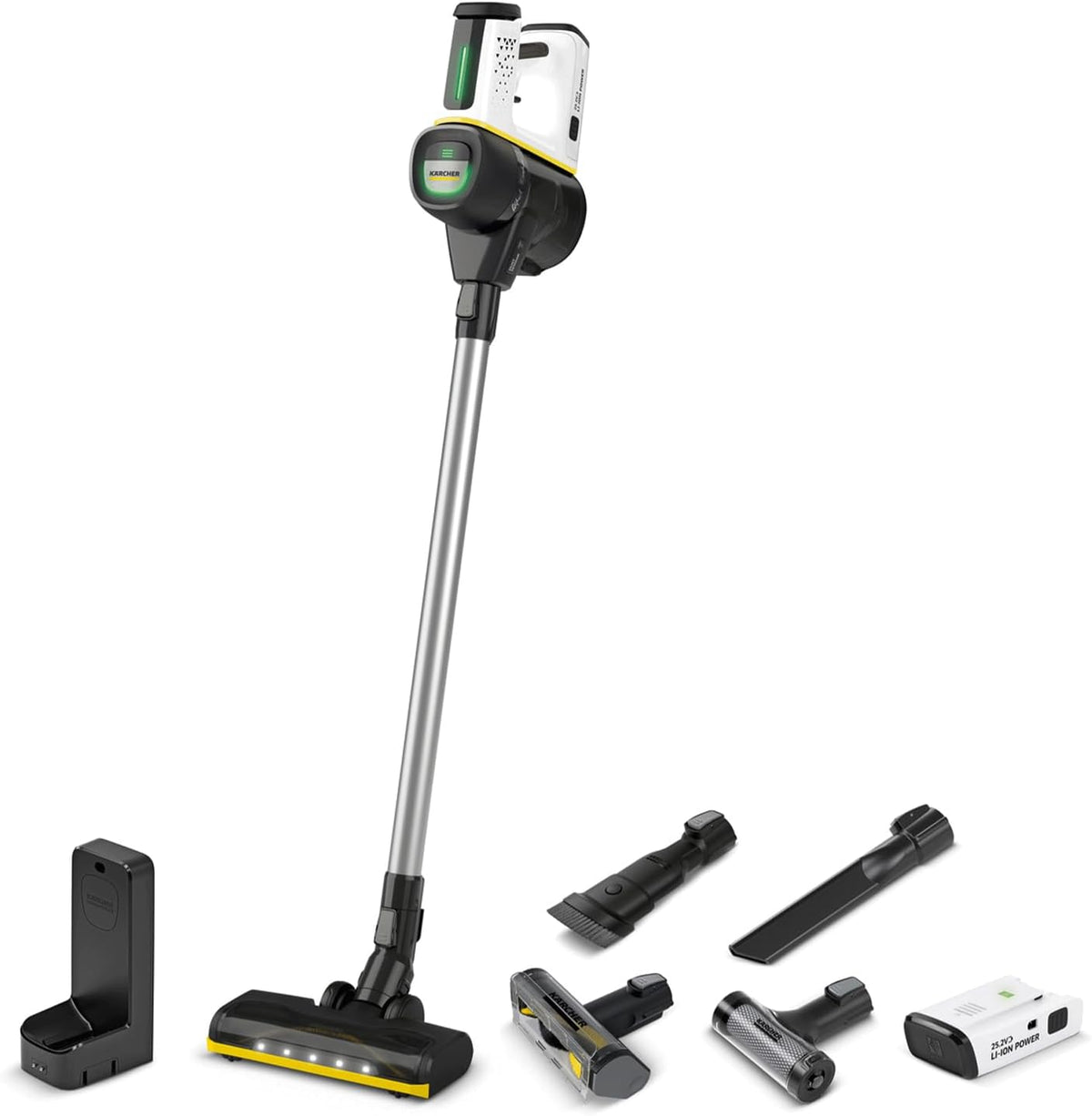 KÄRCHER Akku-Staubsauger VC 7 Signature Line, Gewicht: 2,6 kg, inkl. 25,2 V Akku, Wandhalterung mit Ladefunktion, 2 Saugstufen, Boden- und Fugendüse