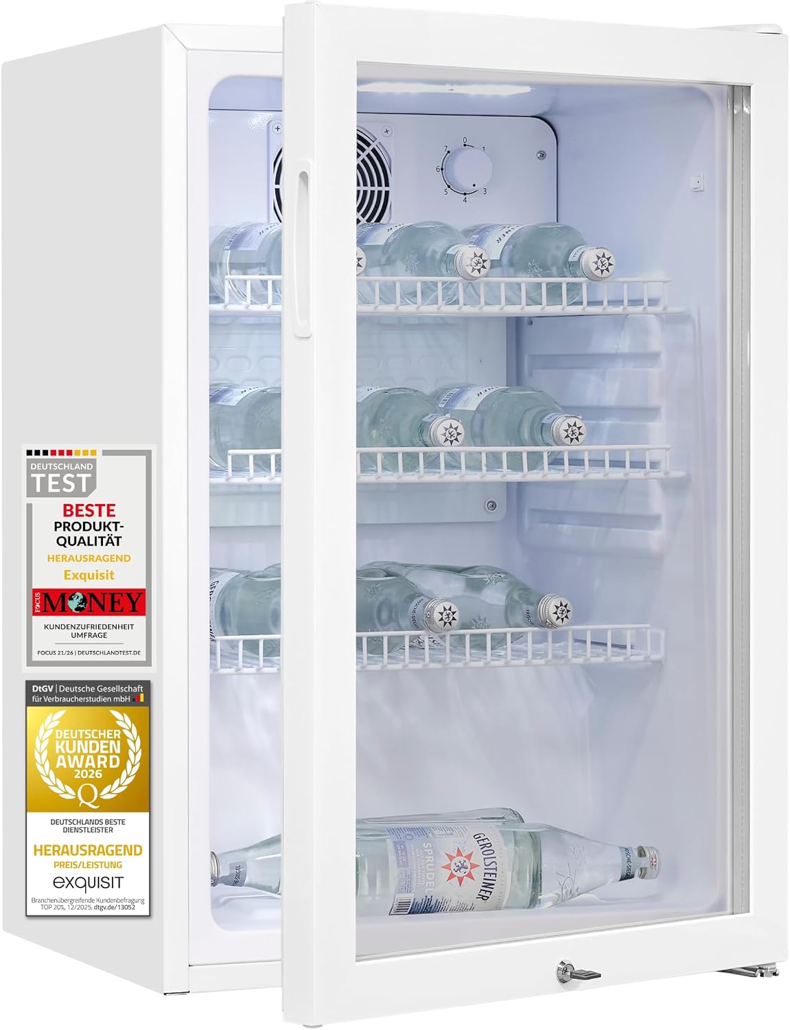 Exquisit Getränkekühlschrank GKS120-GT-160C weiss