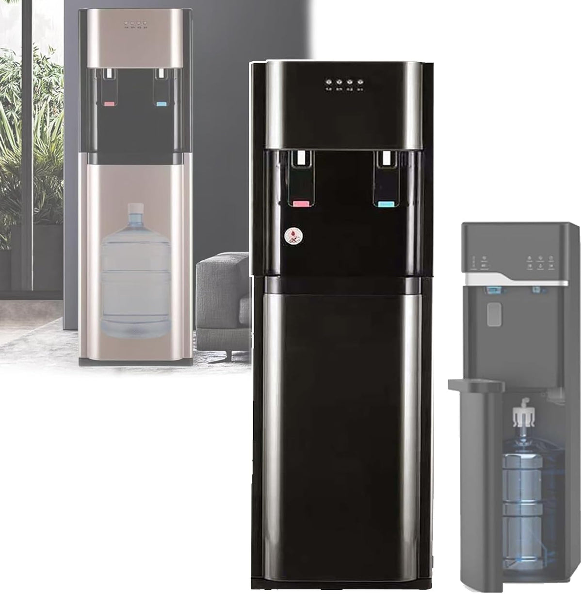 Wasserspender mit Selbstreinigungsfunktion, für 5-Gallonen-Flaschen,3 Temperatureinstellungen