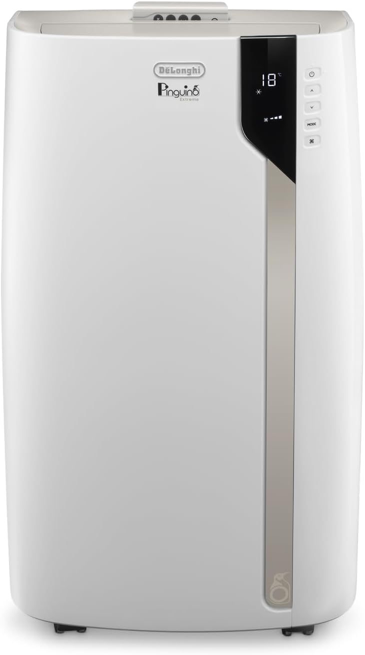 De'Longhi Pinguino Extreme, mit Luftentfeuchter & Ventilator, Mobiles Klimagerät, 24h-Timer, Energieeffizienzklasse A+ (PACEX93), 8900 BTU