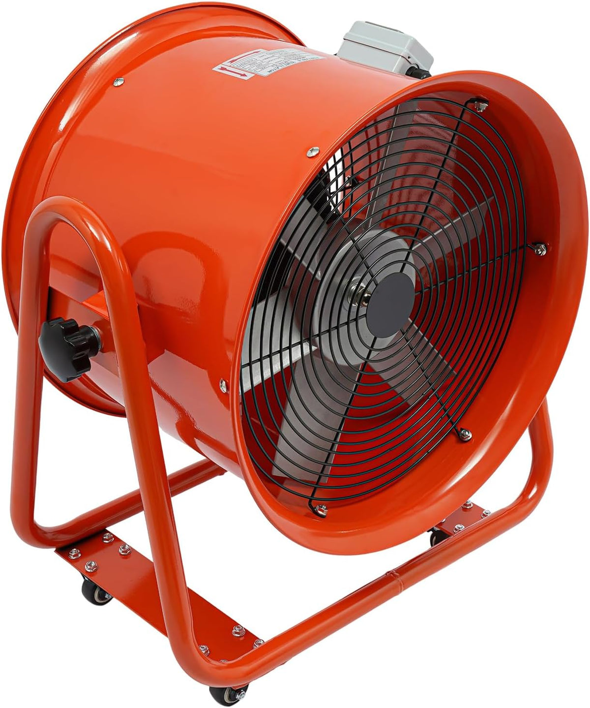 Bauventilator Ø400/450mm mit 1100W - Baugebläse 2800 U/min Axiallüfter Axialgebläse für schnelle Trocknung geräuscharm mit nur 74dB für Baustellen