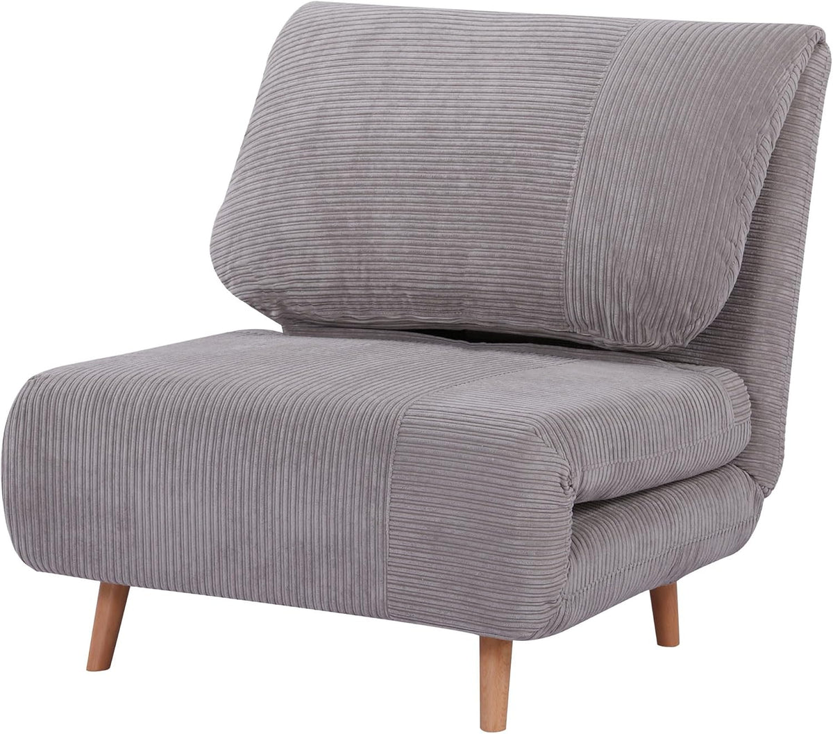 HOMCOM 2 in 1 Schlafsessel Klappbar Gästebett 82 x 87 x 89 cm Hellgrau